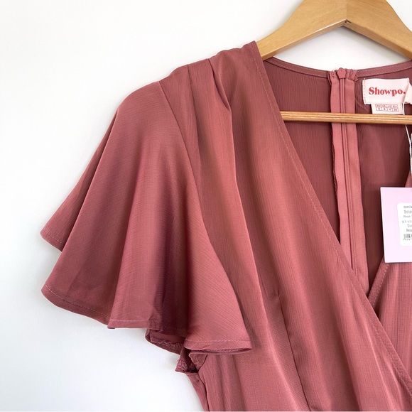 SHOWPO Thin Ice Sateen Satin Wrap Dress - Picture 7 of 12